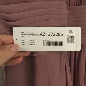 Azazie Bonnie Dress - Vintage Mauve Size A14